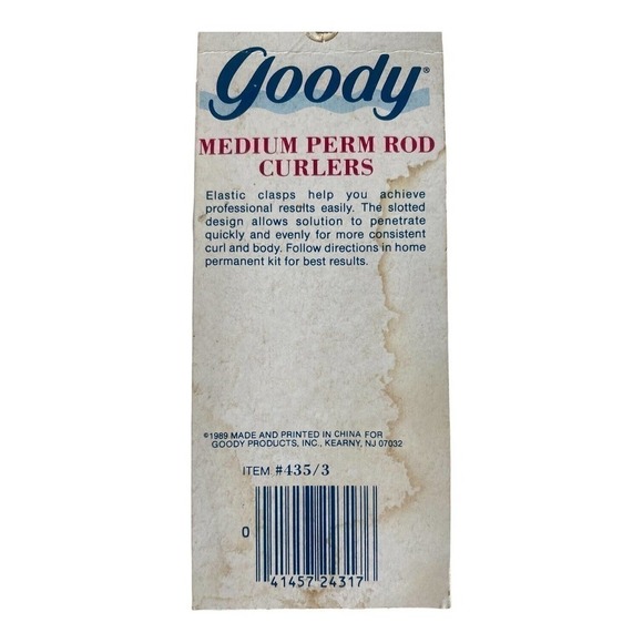 Vintage 1989 Goody Professional Perm Rod 14 Pk Blue Medium Curlers NWT - Picture 3 of 6